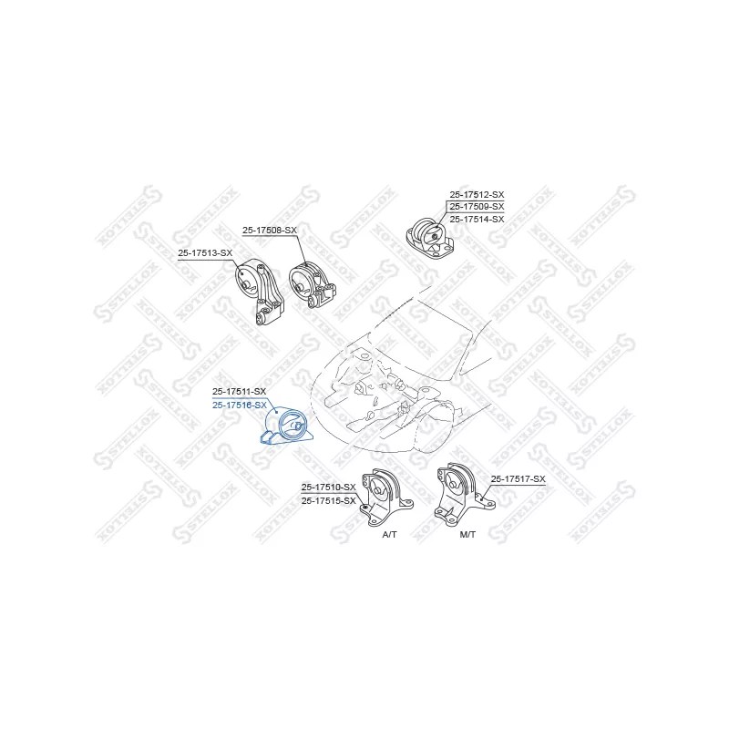 Support moteur STELLOX 25-17516-SX - Visuel 1
