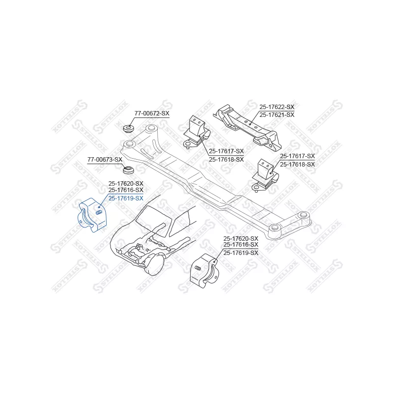 Support moteur STELLOX 25-17619-SX - Visuel 1