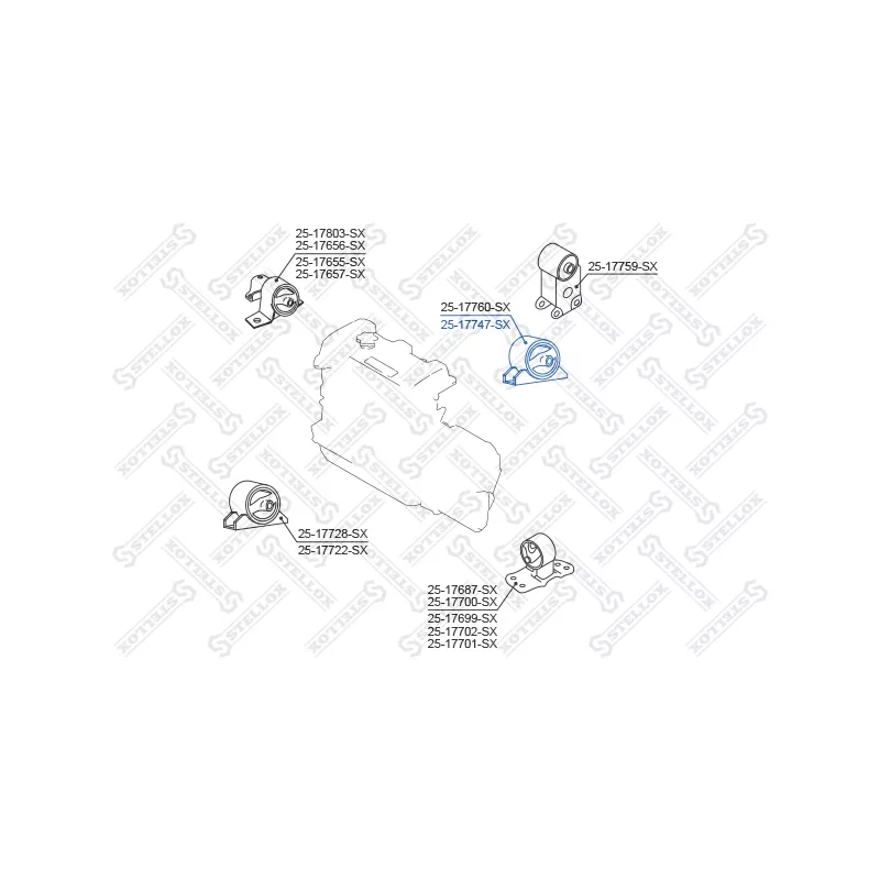 Support moteur STELLOX 25-17747-SX - Visuel 1