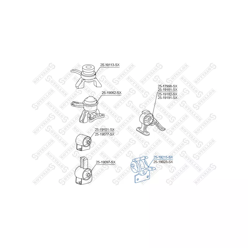 Support moteur avant gauche STELLOX 25-19215-SX - Visuel 1