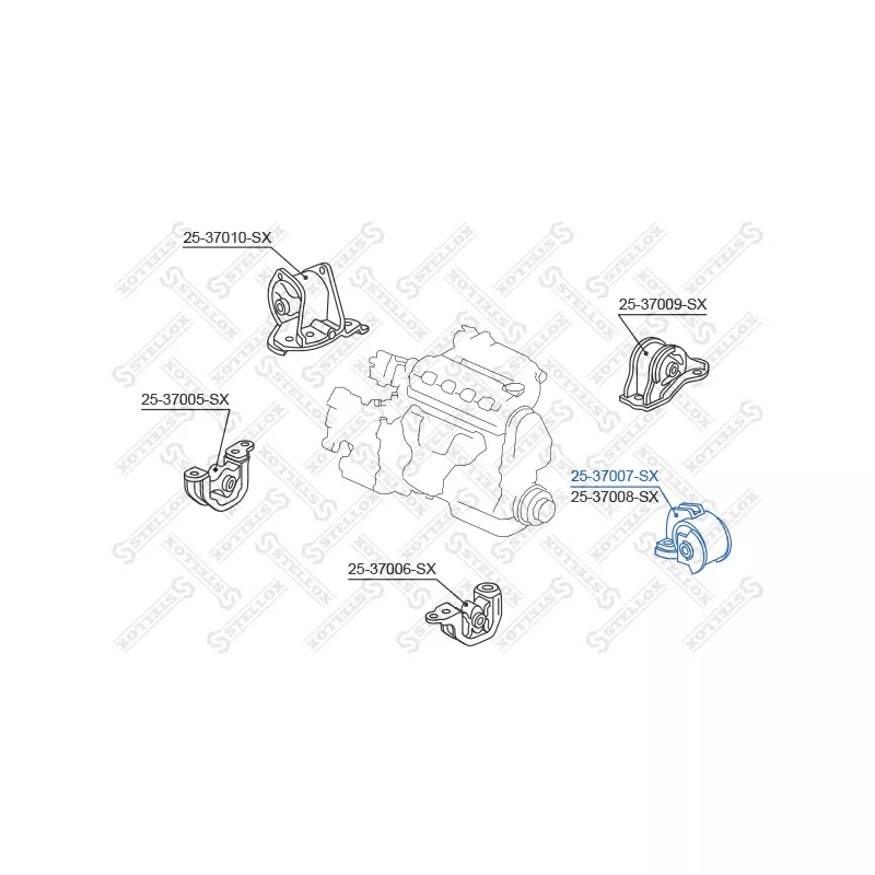 Support moteur STELLOX 25-37007-SX - Visuel 1