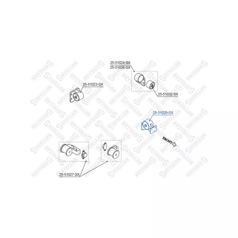 Support moteur STELLOX 25-51025-SX - Visuel 1