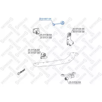 STELLOX 25-51087-SX - Support moteur arrière droit