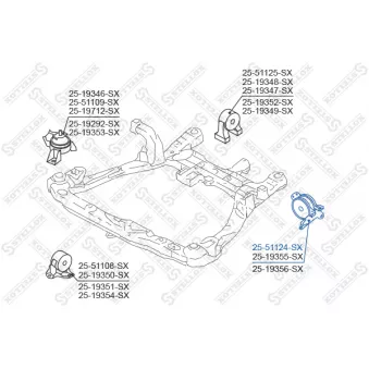 Support moteur avant gauche STELLOX [25-51124-SX]