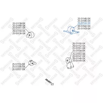 STELLOX 25-51144-SX - Support moteur