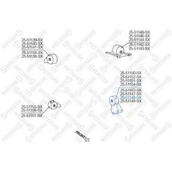 STELLOX 25-51148-SX - Support moteur