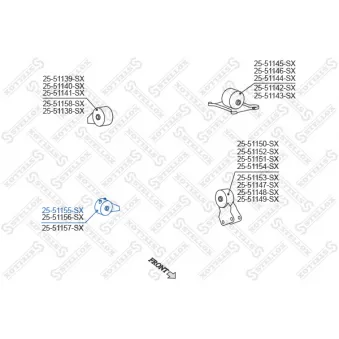 Support moteur arrière droit STELLOX [25-51155-SX]