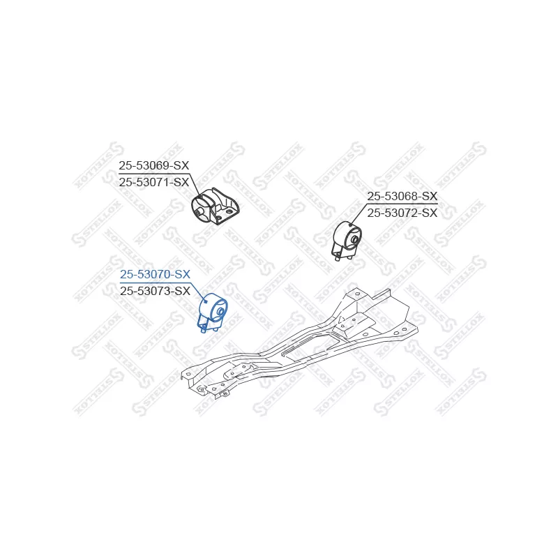 Support moteur avant gauche STELLOX 25-53070-SX - Visuel 1