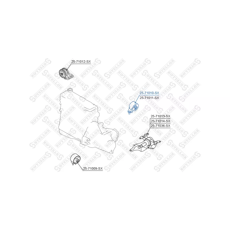 Support moteur STELLOX 25-71010-SX - Visuel 1