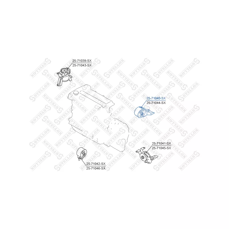 Support moteur STELLOX 25-71040-SX - Visuel 1