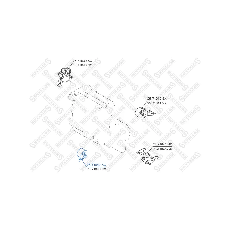Support moteur STELLOX 25-71042-SX - Visuel 1