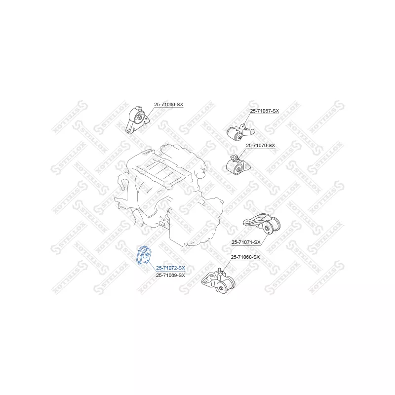 Support moteur STELLOX 25-71072-SX - Visuel 1