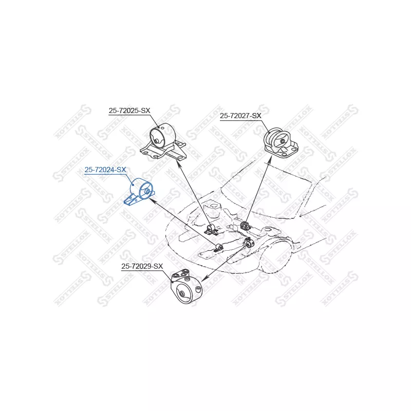 Support moteur avant droit STELLOX 25-72024-SX - Visuel 1