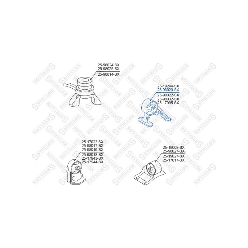 Support moteur STELLOX 25-98020-SX - Visuel 1
