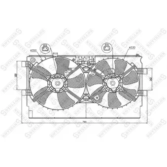 Ventilateur, refroidissement du moteur STELLOX [29-99380-SX]