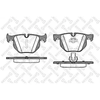 Jeu de 4 plaquettes de frein avant STELLOX [392 060-SX]