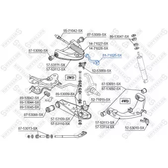 Rotule de barre de connexion STELLOX [51-71025-SX]