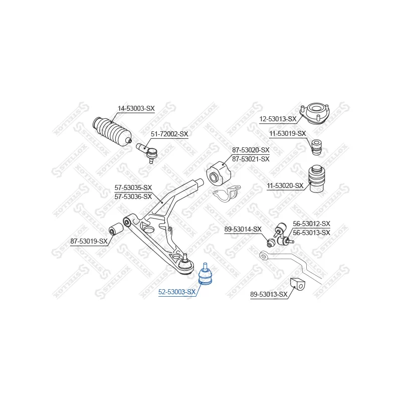 Rotule de suspension STELLOX 52-53003-SX - Visuel 1
