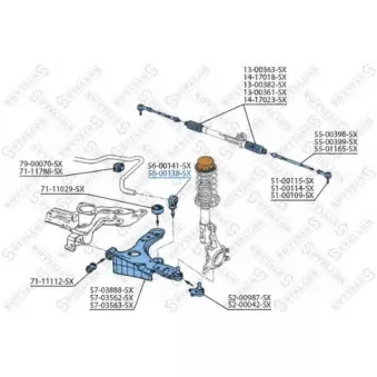 Entretoise/tige, stabilisateur STELLOX [56-00138-SX]