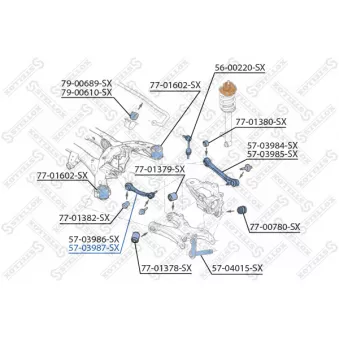 Bras de liaison, suspension de roue avant droit STELLOX [57-03987-SX]