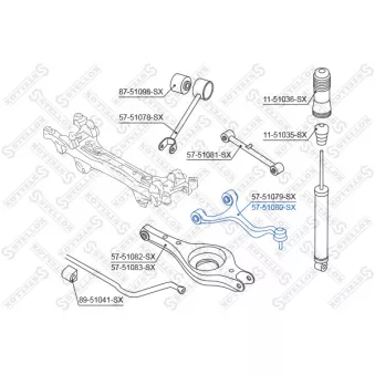 Bras de liaison, suspension de roue arrière droit STELLOX [57-51080-SX]