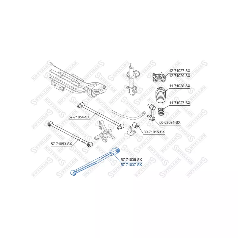 Biellette de barre stabilisatrice arrière droit STELLOX 57-71037-SX - Visuel 1