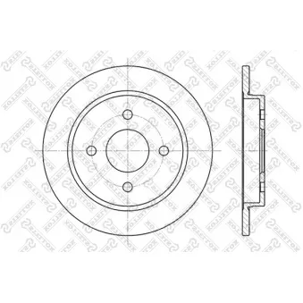 Jeu de 2 disques de frein arrière STELLOX [6020-2536-SX]