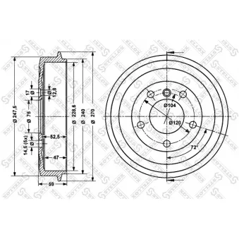 Tambour de frein STELLOX [6025-1505-SX]