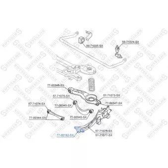 STELLOX 77-00182-SX - Suspension, bras de liaison avant droit