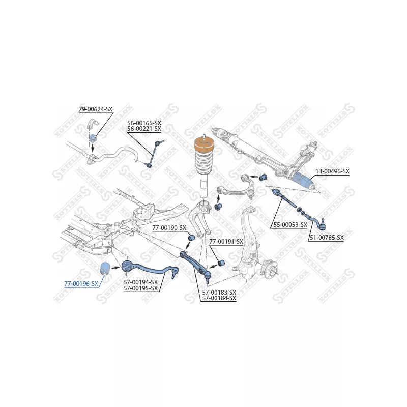 Suspension, bras de liaison avant STELLOX 77-00196-SX - Visuel 1