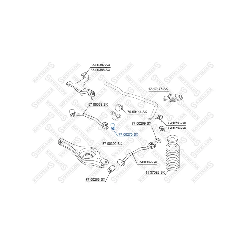 Suspension, bras de liaison arrière STELLOX 77-00270-SX - Visuel 1