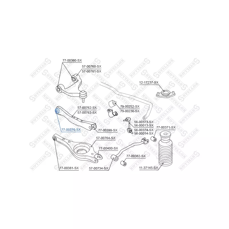 Suspension, bras de liaison arrière STELLOX 77-00370-SX - Visuel 1
