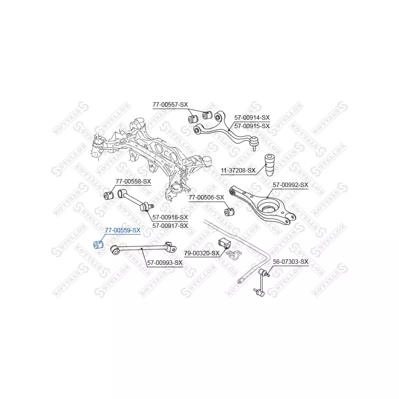 Biellette de barre stabilisatrice STELLOX 77-00559-SX - Visuel 1