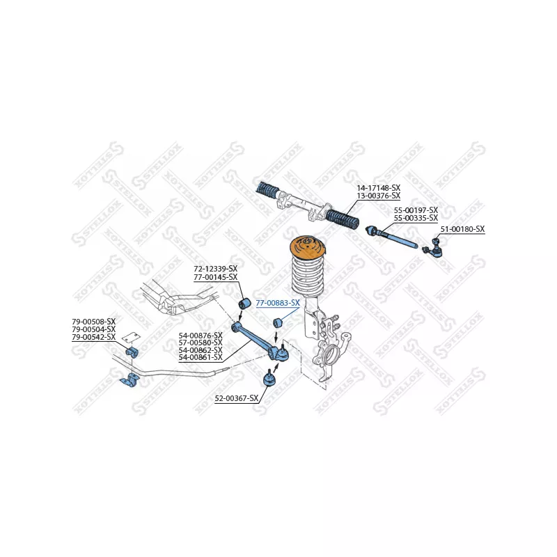 Suspension, bras de liaison avant STELLOX 77-00883-SX - Visuel 1