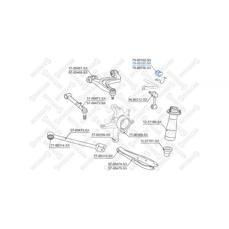 Suspension, stabilisateur STELLOX 79-00157-SX - Visuel 1