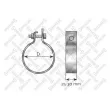 Raccord de tuyau, système d'échappement STELLOX [82-01100-SX]