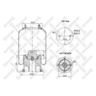 STELLOX 84-00128-SX - Soufflet de suspension, suspension pneumatique
