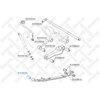 STELLOX 87-51087-SX - Coussinet de palier, ressort à lames