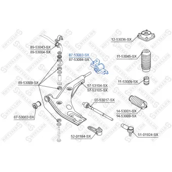 Suspension, bras de liaison avant droit STELLOX [87-53083-SX]