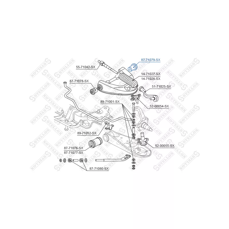 Suspension, bras de liaison avant STELLOX 87-71079-SX - Visuel 1