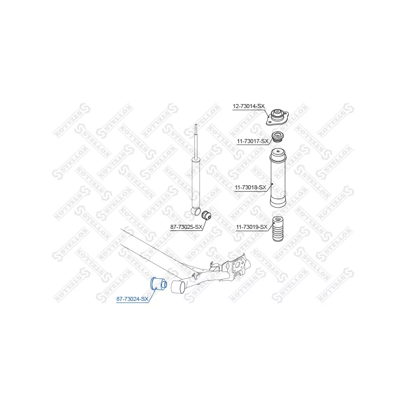 Suspension, bras de liaison arrière STELLOX 87-73024-SX - Visuel 1