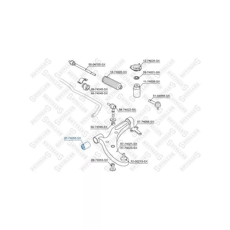 Suspension, bras de liaison avant STELLOX 87-74056-SX - Visuel 1