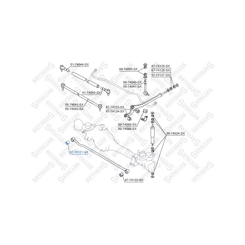 Suspension, bras de liaison avant droit STELLOX 87-74121-SX - Visuel 1