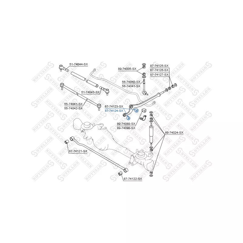 Silent bloc de suspension (train avant) STELLOX 87-74124-SX - Visuel 1