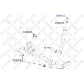 Kit de réparation, coupelle de suspension avant STELLOX [87-98087-SX]