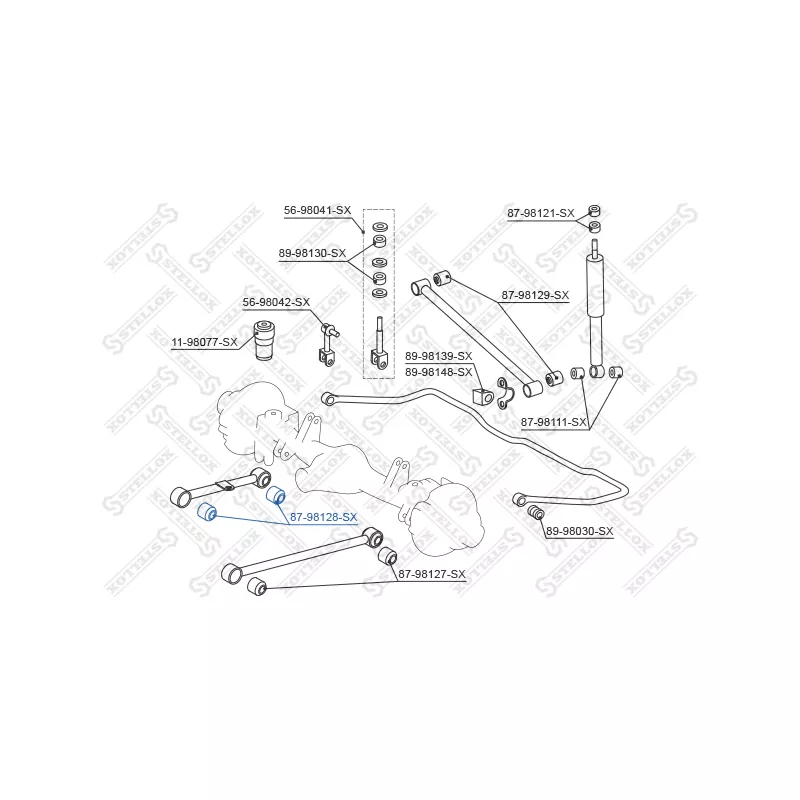 Silent bloc de suspension (train avant) STELLOX 87-98128-SX - Visuel 1