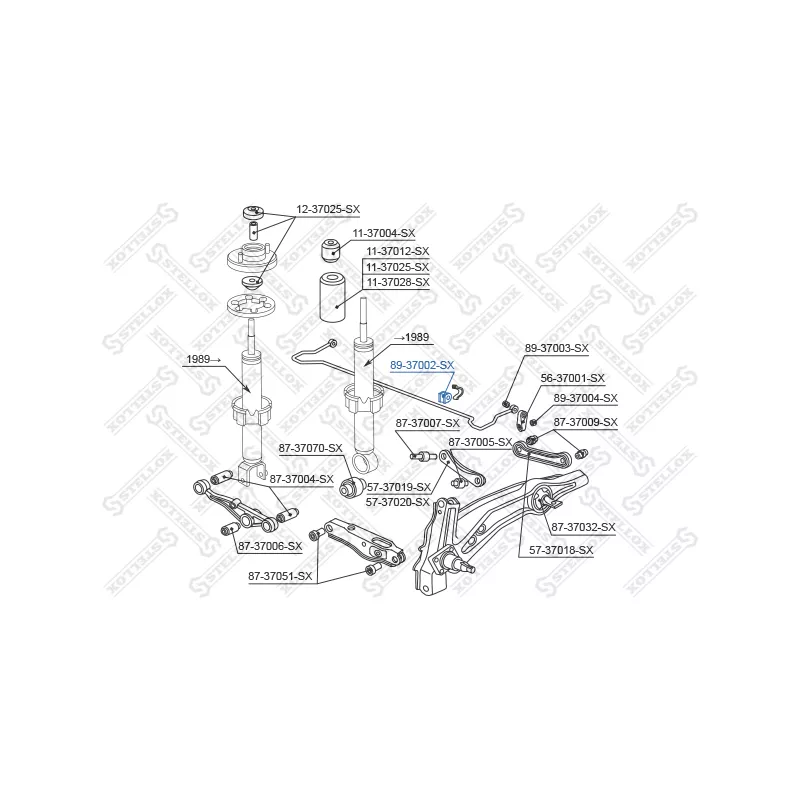 Suspension, stabilisateur STELLOX 89-37002-SX - Visuel 1
