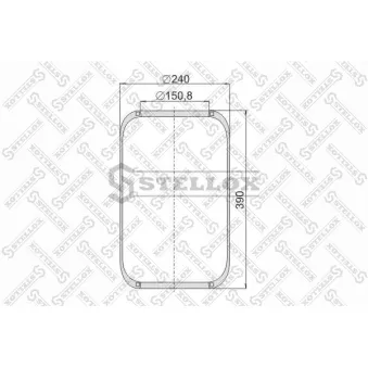 Soufflet de suspension, suspension pneumatique STELLOX [90-06610-SX]