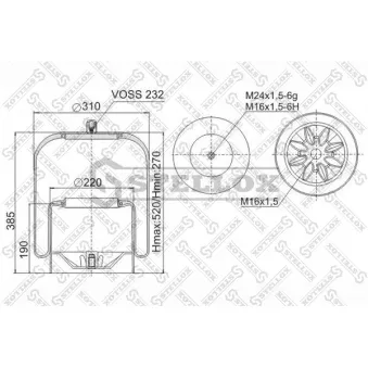 STELLOX 90-48383-SX - Soufflet de suspension, suspension pneumatique