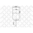 Soufflet de suspension, suspension pneumatique STELLOX [90-49110-SX]